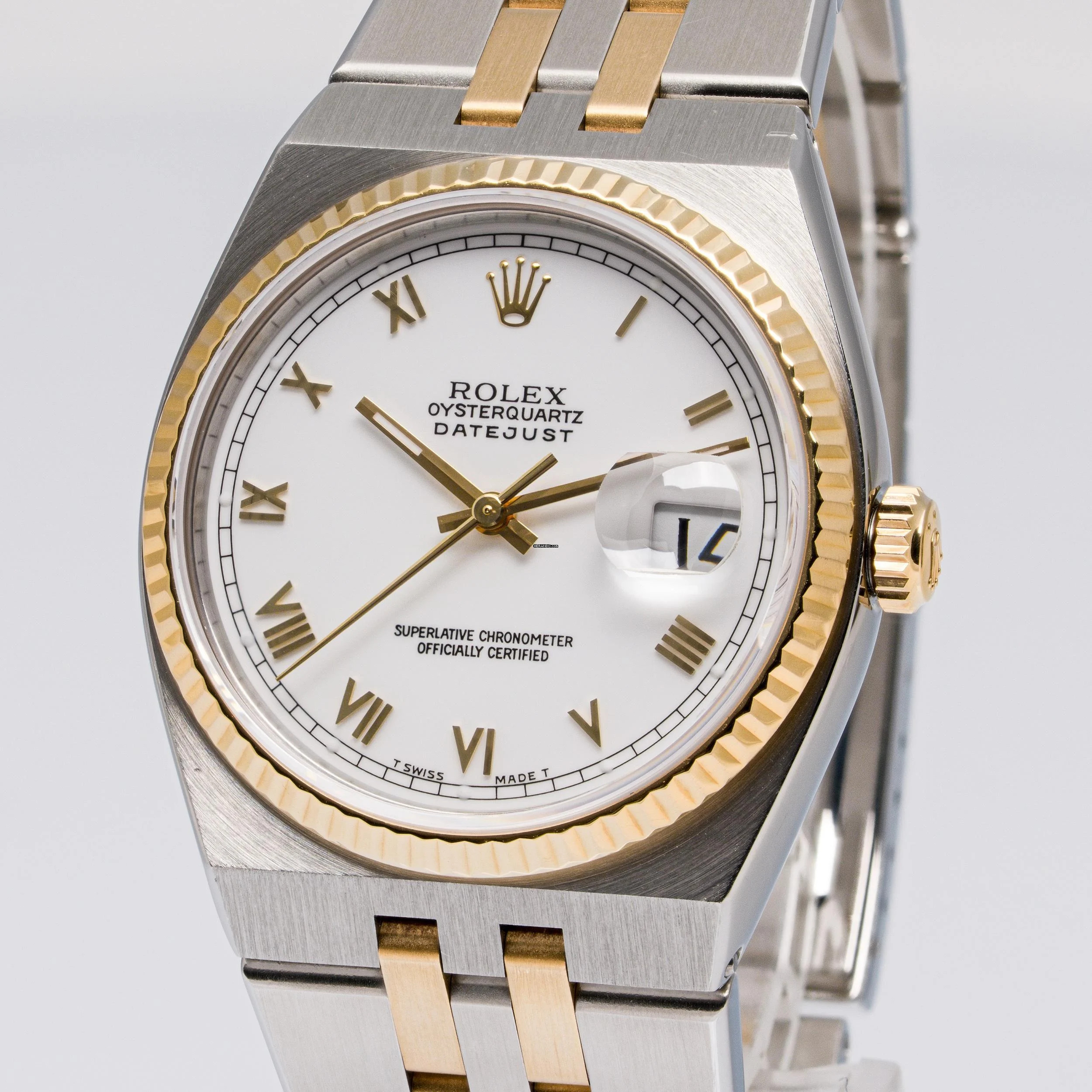  Rolex Datejust 36 Oysterquartz Steel Gold – 17013 – like NEW – 04/1997 Full Set 