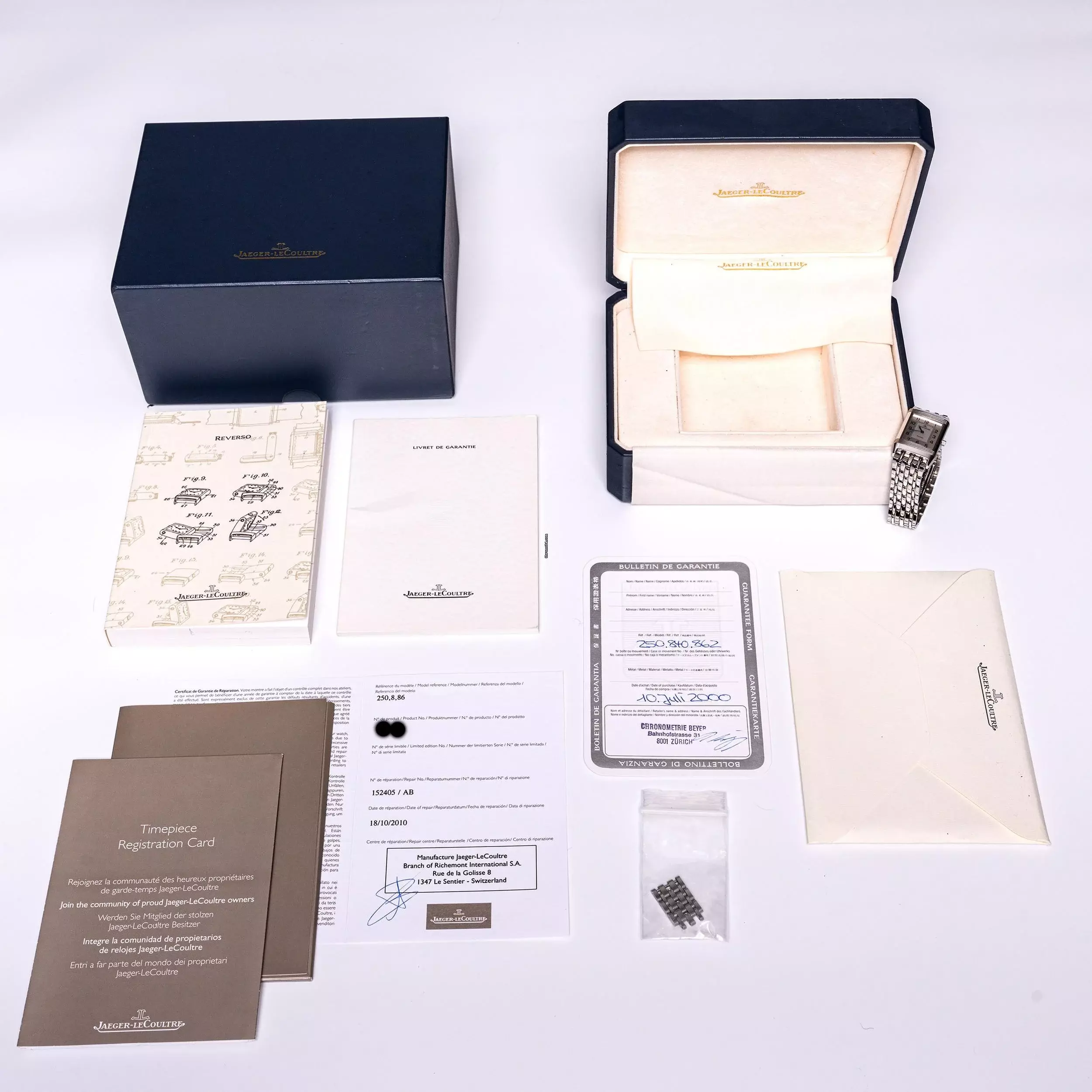 Thumbnail von Jaeger-LeCoultre Reverso Classique Medium – 250.8.86 – like NEW – 07/2000 Full Set