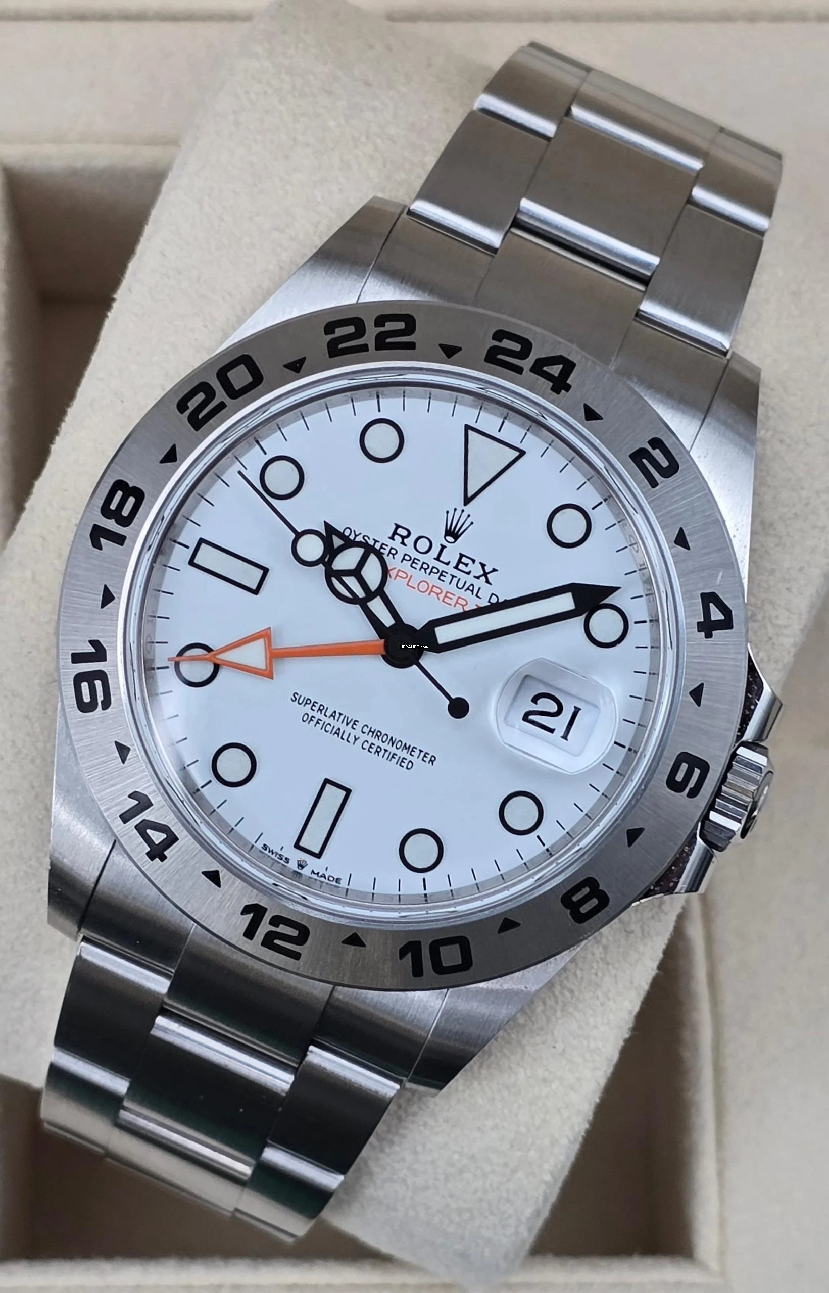 Rolex Explorer II 226570 'Polar' Chronometer White Dial Very Good Full Set 5-2021
