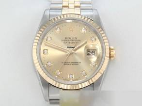 Thumbnail von Rolex Datejust 36 36mm 16233 1996 Lc100 Diamanten Stahl Gelbgold 750 Automatik