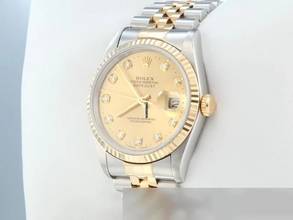 Thumbnail von Rolex Datejust 36 36mm 16233 1996 Lc100 Diamanten Stahl Gelbgold 750 Automatik