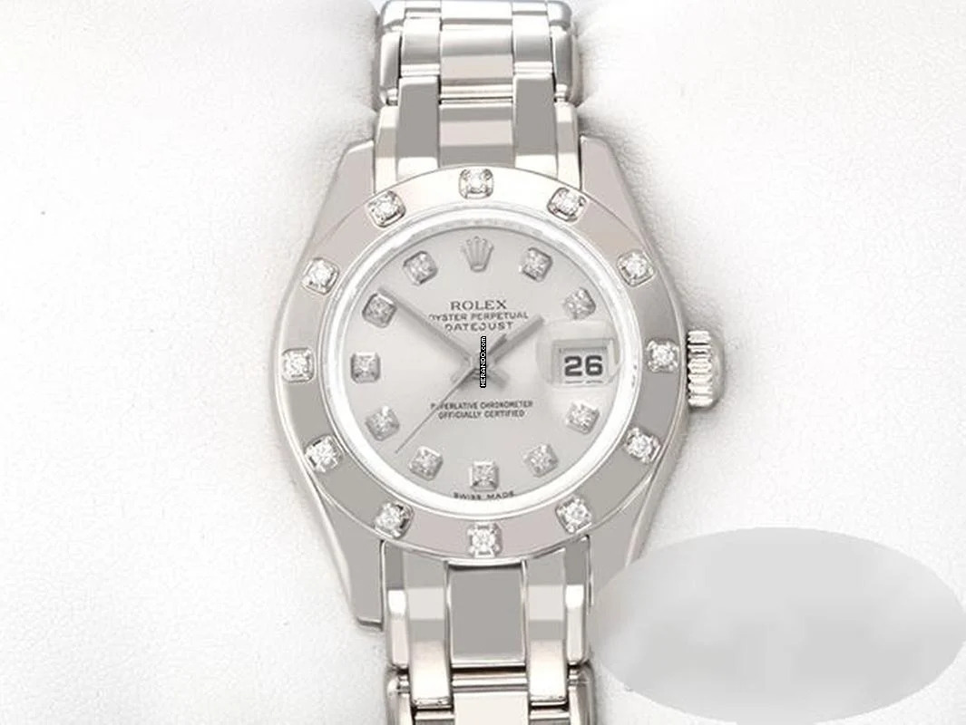 Rolex Lady-Datejust Pearlmaster 29 80319 Weissgold 750 2009 Diamanten Automatik Lady 18kt White Gold Chronometer Oyster