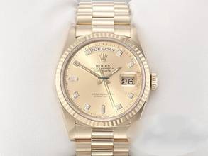 Thumbnail von Rolex Day-Date 36 36mm 18238 1991 Lc100 Gelbgold 750 Diamanten Automatik Gold
