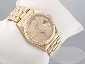Thumbnail von Rolex Day-Date 36 36mm 18238 1991 Lc100 Gelbgold 750 Diamanten Automatik Gold