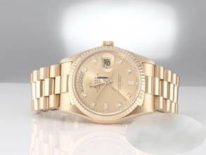 Thumbnail von Rolex Day-Date 36 36mm 18238 1991 Lc100 Gelbgold 750 Diamanten Automatik Gold