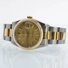 Thumbnail von Rolex Datejust 36 16233 champagne dial 1988 Full Set