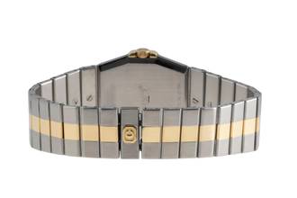 Thumbnail von Chopard St. Moritz Stahl / Gold MOP Diamanten Medium Size Ref. 8023 B&P 1985 Klassiker