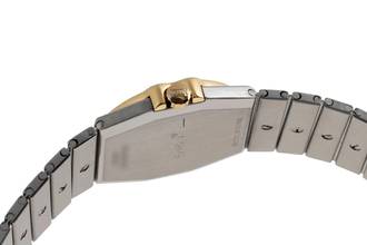 Thumbnail von Chopard St. Moritz Stahl / Gold MOP Diamanten Medium Size Ref. 8023 B&P 1985 Klassiker