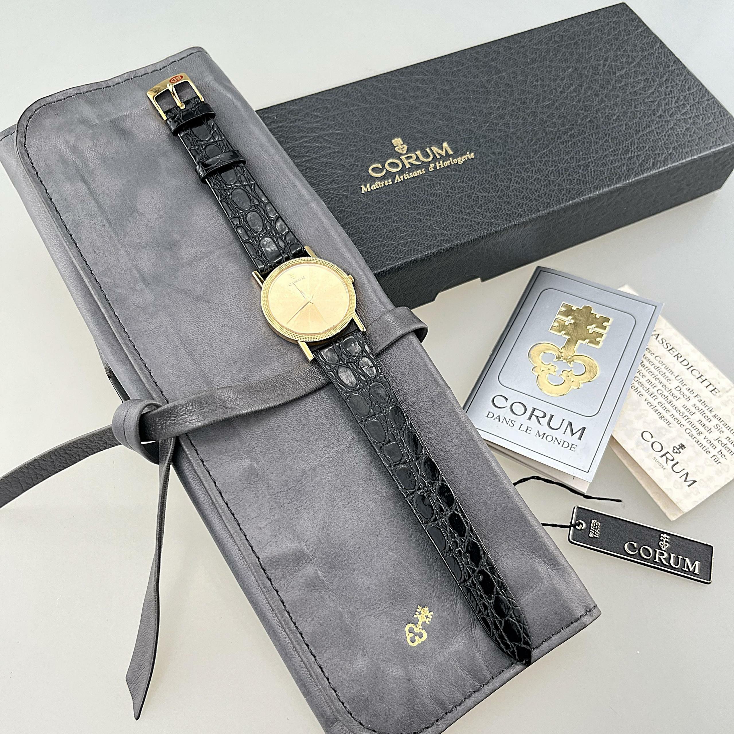 Thumbnail von Corum Classic Prisma Diamond Cut Gold Face Ref. 5013756 18 Karat Gelbgold Vintage Full Set OVP Box Papiere Hangtag