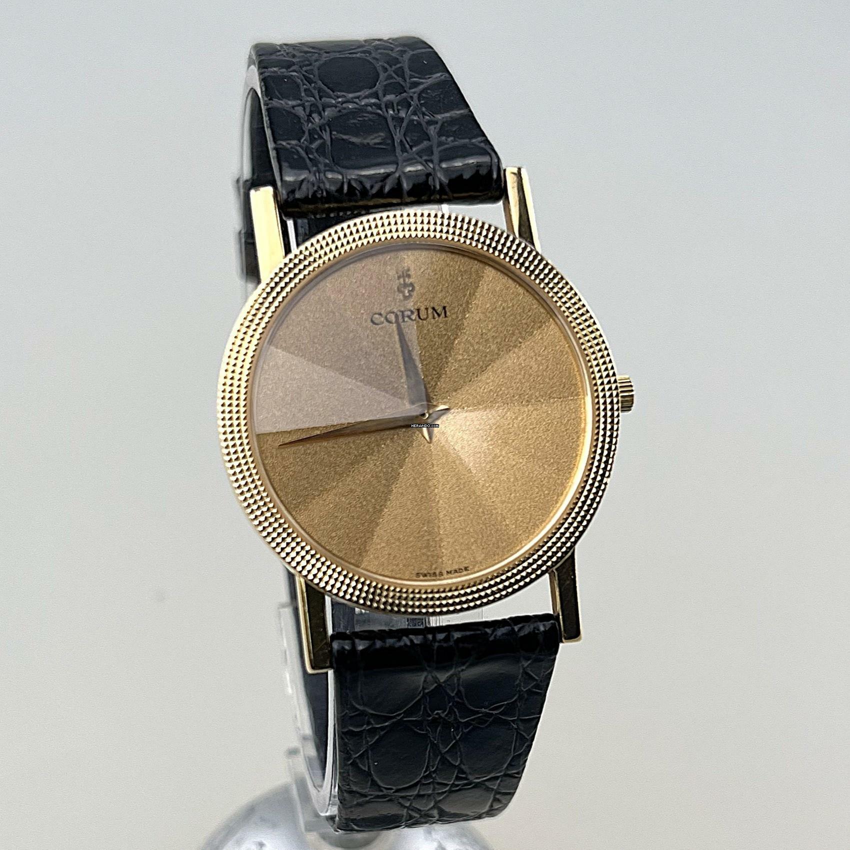 Corum Classic Prisma Diamond Cut Gold Face Ref. 5013756 18 Karat Gelbgold Vintage Full Set OVP Box Papiere Hangtag