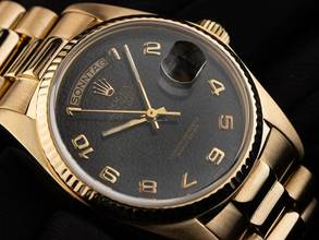 Thumbnail von Rolex Day-Date 36 Ref.18038 1981 Box&Beschreibung sehr gut Vintage Day Date 18kt Gelbgold