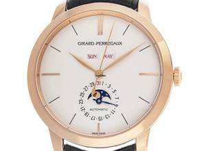 Thumbnail von Girard Perregaux 1966 Mondphase Ref.49535-52-151-BK6A 2019 Full Set wie Neu Vintage 1966 Mondphase 18kt Roségold