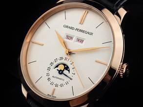 Thumbnail von Girard Perregaux 1966 Mondphase Ref.49535-52-151-BK6A 2019 Full Set wie Neu Vintage 1966 Mondphase 18kt Roségold