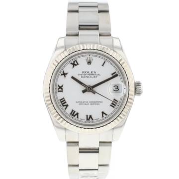  Rolex Datejust 31 Oyster White Roman Dial 