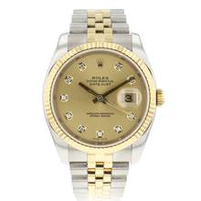 Thumbnail von Rolex Datejust 36 Steel/Gold Champagne Diamond Dial