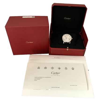  Cartier Rotonde de Cartier 42MM GMT Retrograde 3773 silver dial 