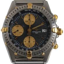 Thumbnail von Breitling Chronomat 81950 chronograph matte black dial steel Full Set Full Set