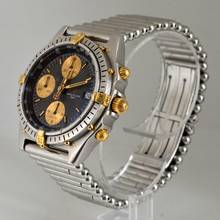 Thumbnail von Breitling Chronomat 81950 chronograph matte black dial steel Full Set Full Set