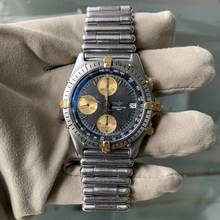 Thumbnail von Breitling Chronomat 81950 chronograph matte black dial steel Full Set Full Set