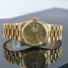 Thumbnail von Rolex Day-Date 36 1803 President Linen dial yellow gold 18KT Full Set TOP Condition
