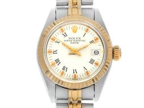 Thumbnail von Rolex Oyster Perpetual Lady Date open 6/9 Ref.6917 1982 Box&Beschreibung sehr gut Vintage Oyster Perpetual Date Lady open 6/9