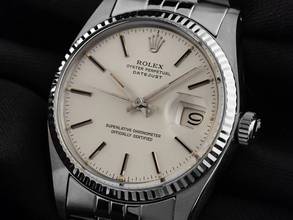 Thumbnail von Rolex Datejust 36 Ref.16014 1978 original Box gut Vintage Datejust Stahl 18kt Weißgold open 6/9