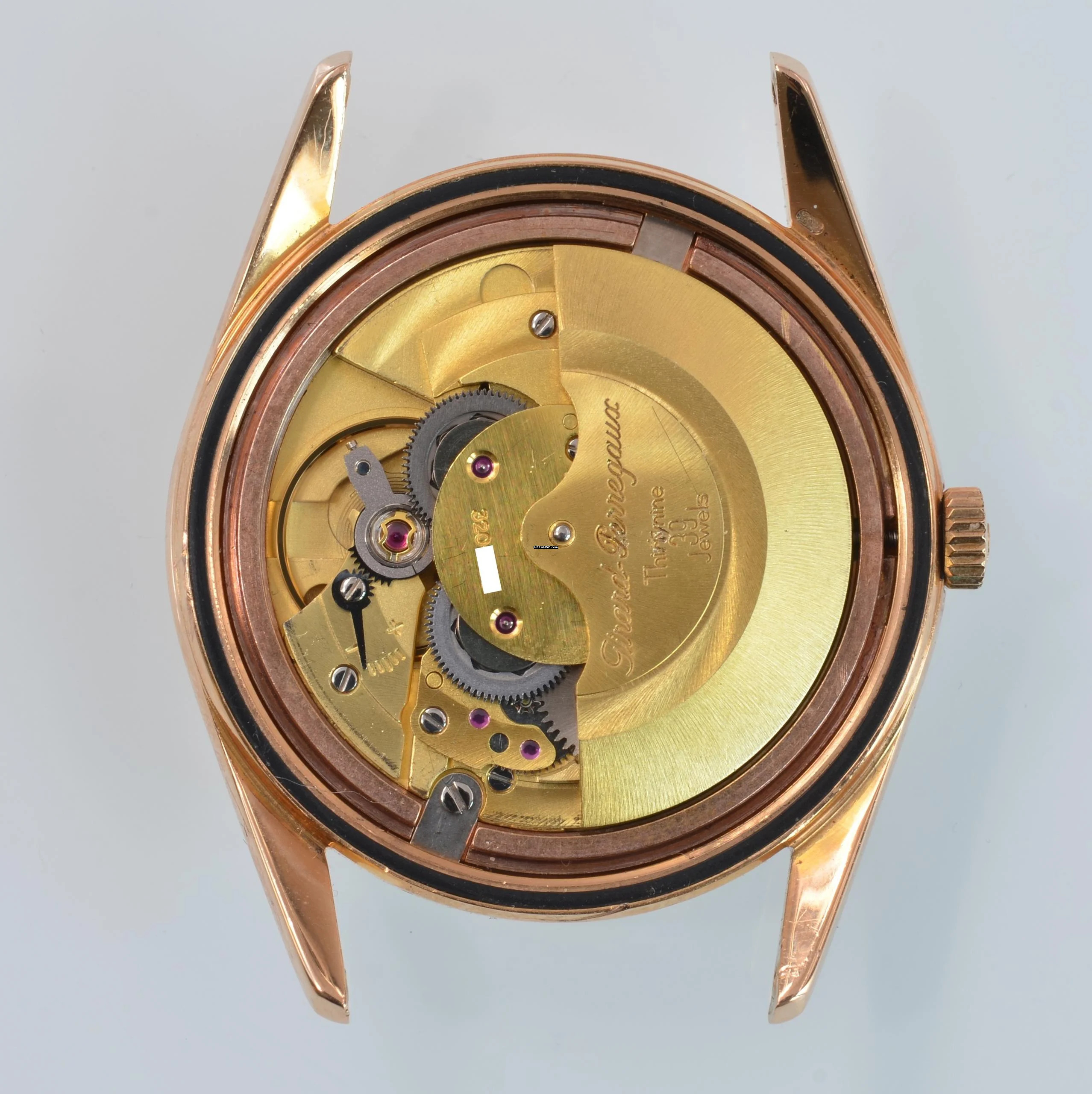 Thumbnail von Girard Perregaux Gyromatic 39 Jewels FireStone Date 34MM rose gold 18KT Automatic 1970