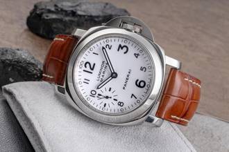 Thumbnail von Panerai Luminor Marina Handaufzug Edelstahl Herrenuhr Ref: PAM00113 B&P