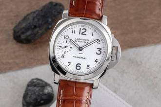 Thumbnail von Panerai Luminor Marina Handaufzug Edelstahl Herrenuhr Ref: PAM00113 B&P
