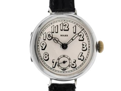  Rolex Vintage 935 Silber Klappdeckel Ref.25579 1935 original Box sehr gut Vintage Vintage 935 Silber kleine Sekunde Klappdeckel Krokoleder 