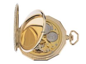 Thumbnail von IWC Pocket Watch Taschenuhr 14kt Gelbgold Handaufzug 50mm 1935 sehr gut Vintage Taschenuhr 14kt Gelbgold 68g