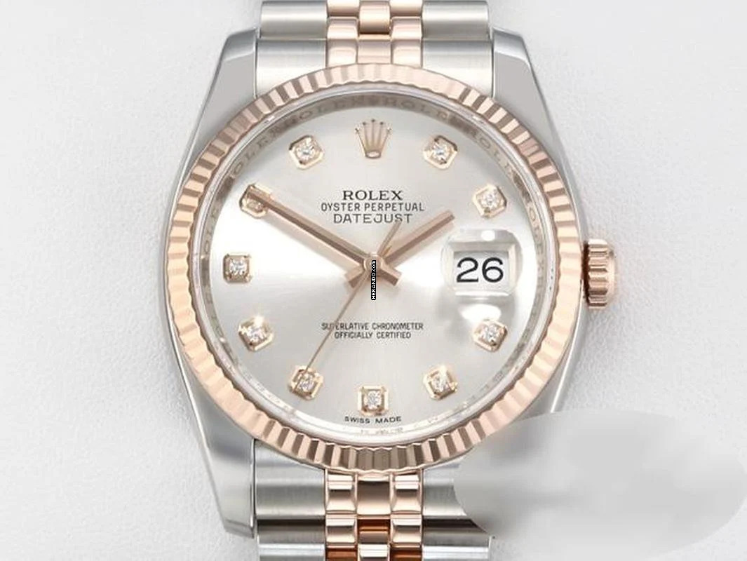 Rolex Datejust 36 36mm 116231 2014 Stahl Rosegold 750 Diamanten Automatik Stainless Steel 18kt Rose Gold Jubilé-band Chronometer Oyster