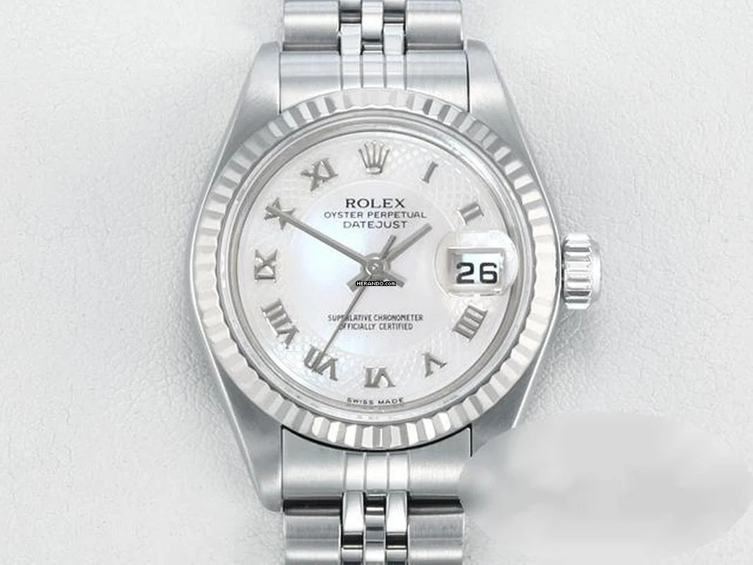 Rolex Lady-Datejust Edelstahl Weissgold 750 2004 Perlmutt Automatik Stahl Stainless Steel 18kt White Gold Jubilé-band Chronometer Oyster