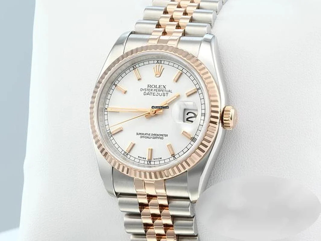 Rolex Datejust 36 36mm 116231 Edelstahl Rosegold 750 Automatik Stahl Stainless Steel 18kt Rose Gold Jubilé-band Chronometer Oyster
