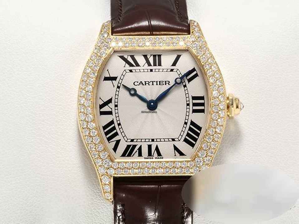  Cartier Tortue Gelbgold 750 Diamanten Brillanten Grosses Modell Gold Wa503751 18kt Yellow Gold 