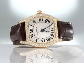 Thumbnail von Cartier Tortue Gelbgold 750 Diamanten Brillanten Grosses Modell Gold Wa503751 18kt Yellow Gold