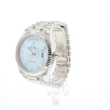  Rolex Day-Date 36 Platinum Ice-Blue Roman Dial 