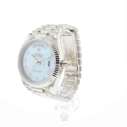  Rolex Day-Date 36 Platinum Ice-Blue Roman Dial 