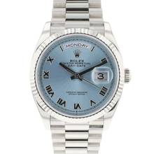 Thumbnail von Rolex Day-Date 36 Platinum Ice-Blue Roman Dial