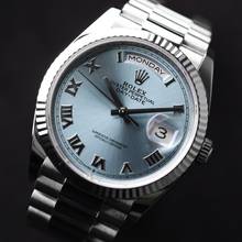 Thumbnail von Rolex Day-Date 36 Platinum Ice-Blue Roman Dial