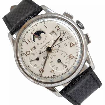  Universal Genève Tri-Compax Chronograph 42201 Tri-Compax full calendar Moonphase 1950 