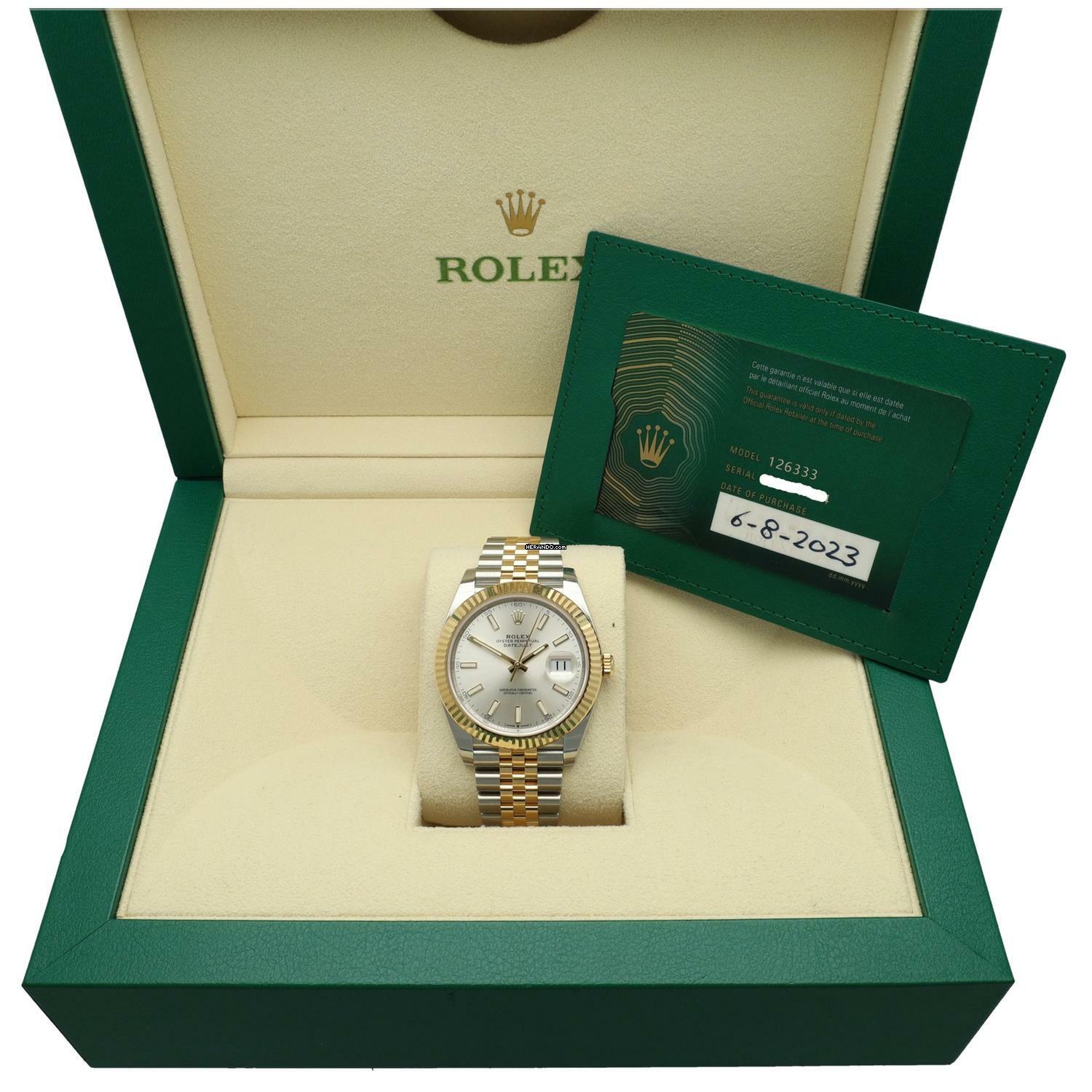 Thumbnail von Rolex Datejust 41 Ref.126333 Silver Index Jubilee NEW