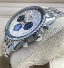 Thumbnail von Breitling Navitimer 1 B01 Chronograph 43mm 2 Straps Steel and Leatherband with folding clasp FULL SET WITH BOX & PAPERS like NEW year: 2023 Silver Dial