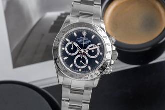Thumbnail von Rolex Daytona Black Dial Chronograph Stahl Automatik Herrenuhr Ref. 116520 B&P