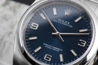 Thumbnail von Rolex Oyster Perpetual 36 Blue Dial Edelstahl Automatik Herrenuhr Ref 116000 B&P