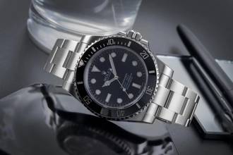 Thumbnail von Rolex Submariner (No Date) Stahl Automatik Herrenuhr Ref. 114060 B&P 2016 LC100