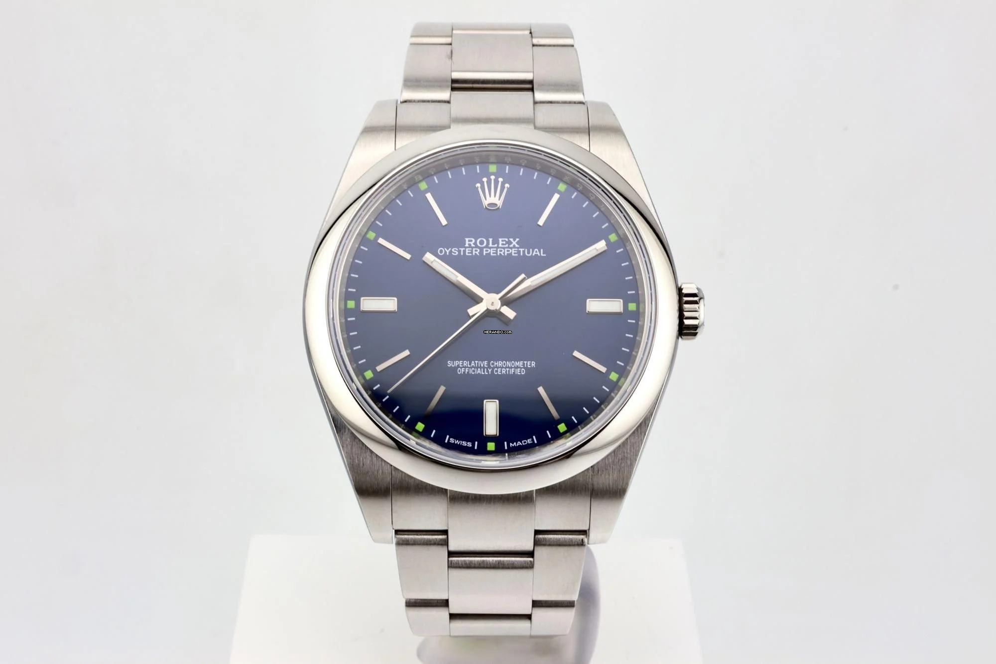 Rolex Oyster Perpetual 39 Mm Blue Dial - With Box And Papers - 114300 2020 
