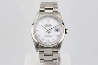 Thumbnail von Rolex Datejust 36 36mm - CPO - White Roman Dial 16200 1997