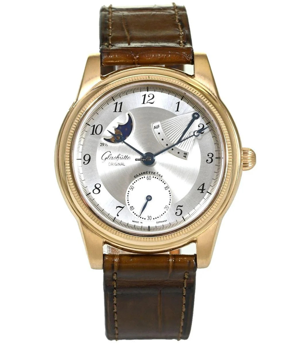 Glashütte Original 1845 Klassik Auf und Ab Reserve Mondphase 18 ct Ref. 49-03-03-02-04