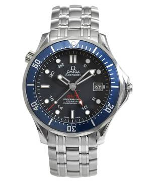  Omega Seamaster Diver 300 M GMT Co-Axial Chronometer Ref. 2535.80.00 